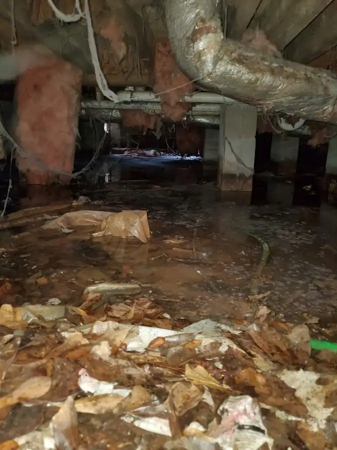 Crawl space flood assessment for Commercial Water Damage Restoration in Jenks