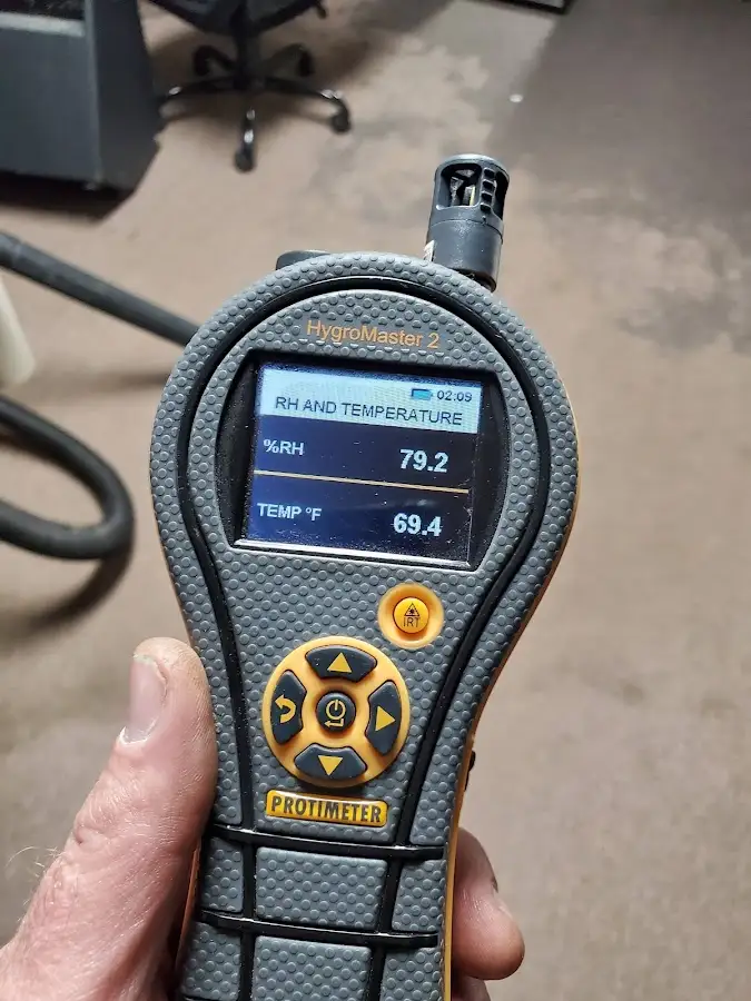 Moisture meter humidity assessment for Fire & Smoke Damage Restoration in Jenks