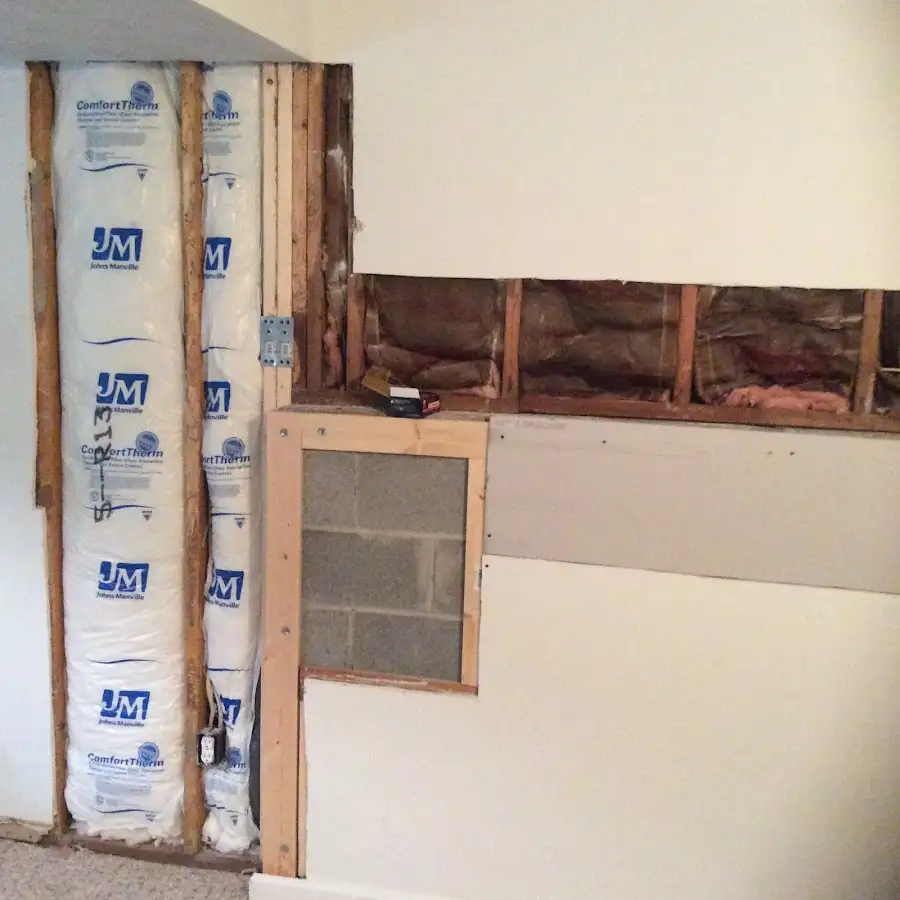 Wall insulation replacement during Contents Cleaning & Restoration in Jenks